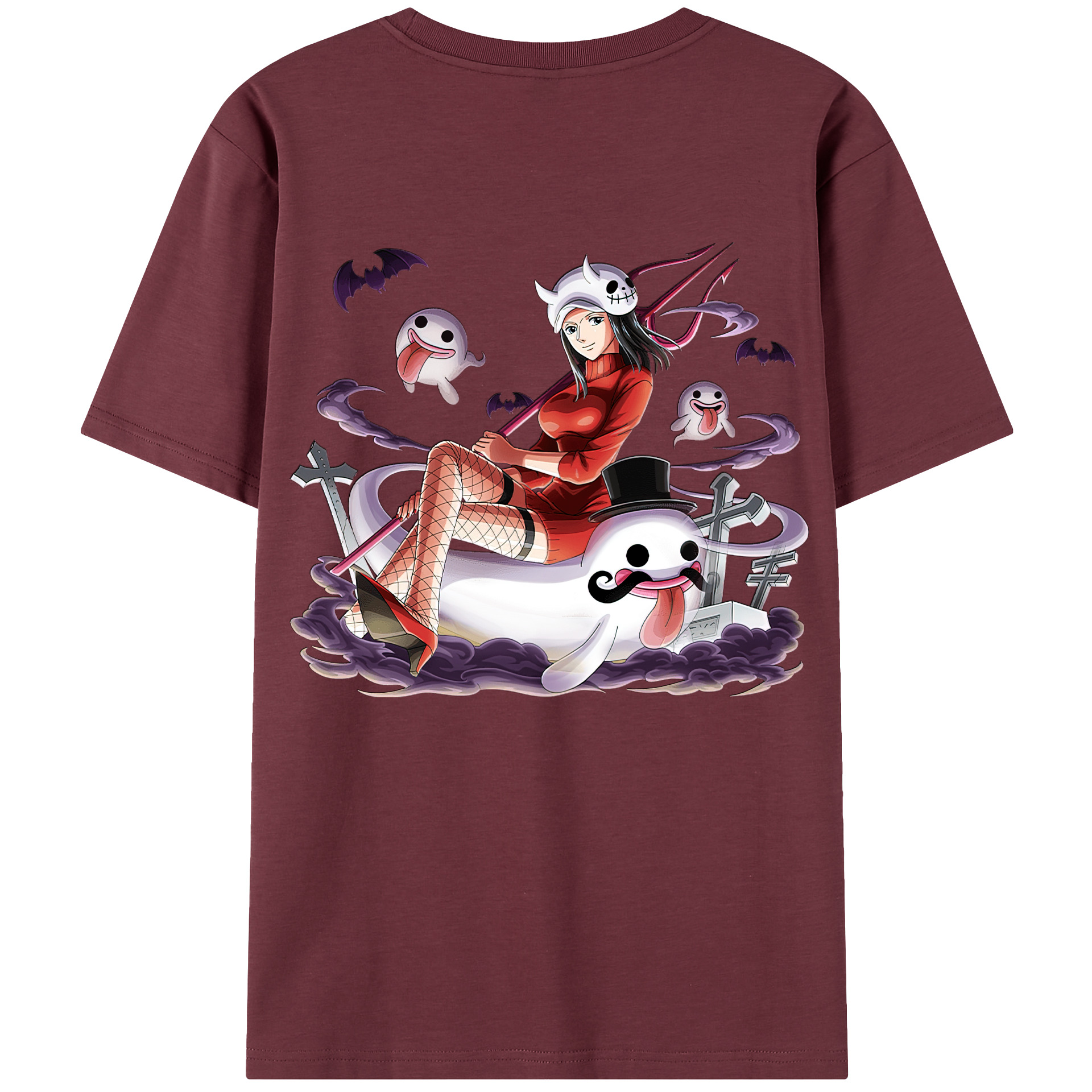 ワンピース ニコ・ロビン ONE PIECE Nico Robin 綿100％半袖Tシャツ（背面プリント）